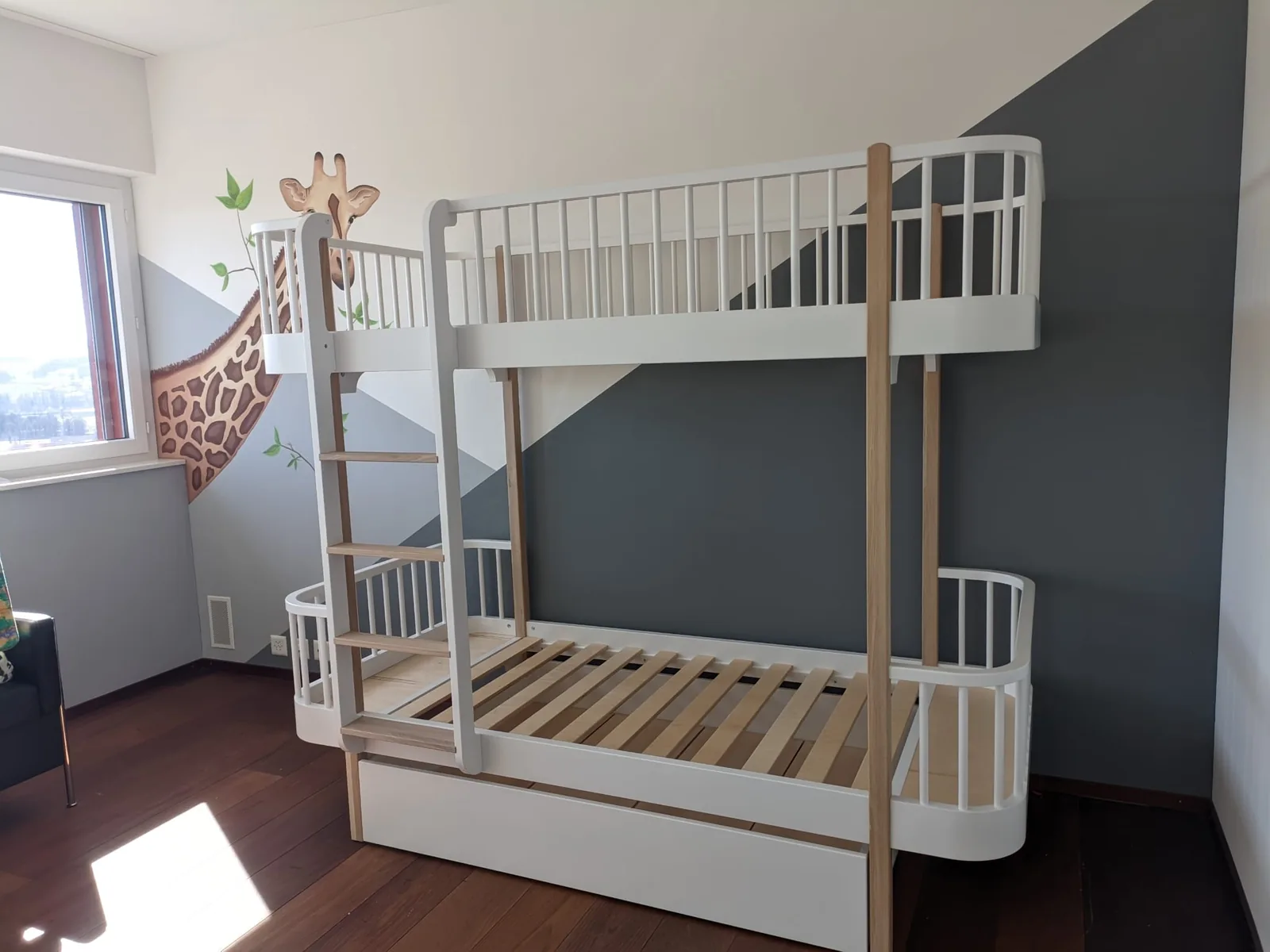 Lifetime Kinder-Etagenbett mit Giraffen-Wandmotiv